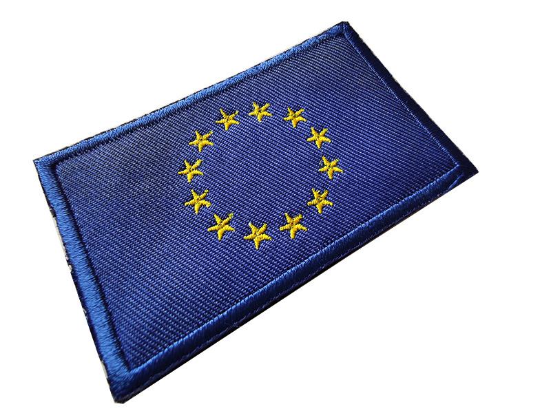 15 Chiếc Cờ EU Thêu Huy Hiệu Khóa Dán Quần Áo Ủi Miếng Dán Huy Hiệu