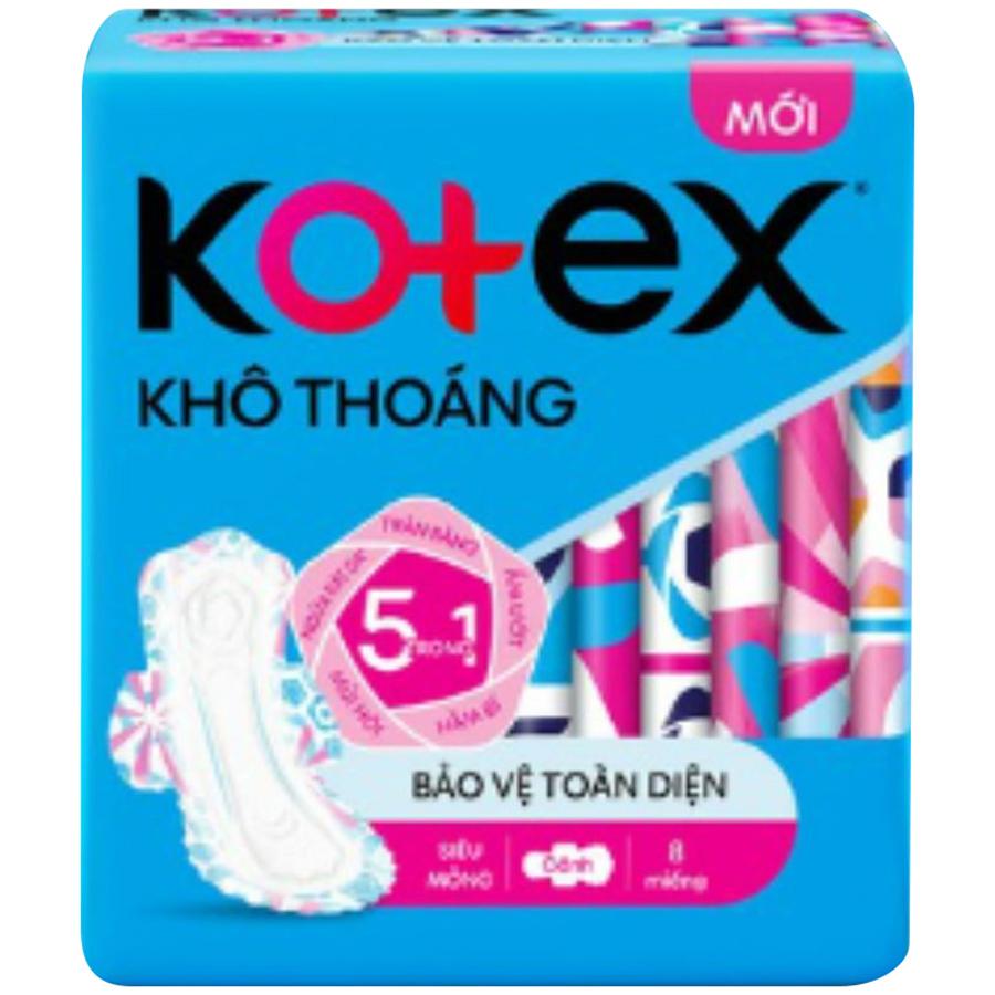 Băng Vệ Sinh Kotex Khô thoáng Siêu Mỏng Cánh Penta 8 miếng