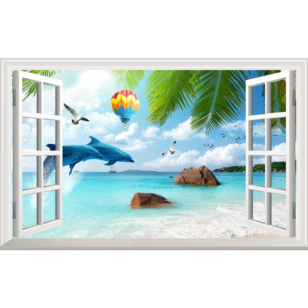 TRANH DÁN TƯỜNG 3D CỬA SỔ - TRANH DÁN TƯỜNG CỬA SỔ PHONG CẢNH
