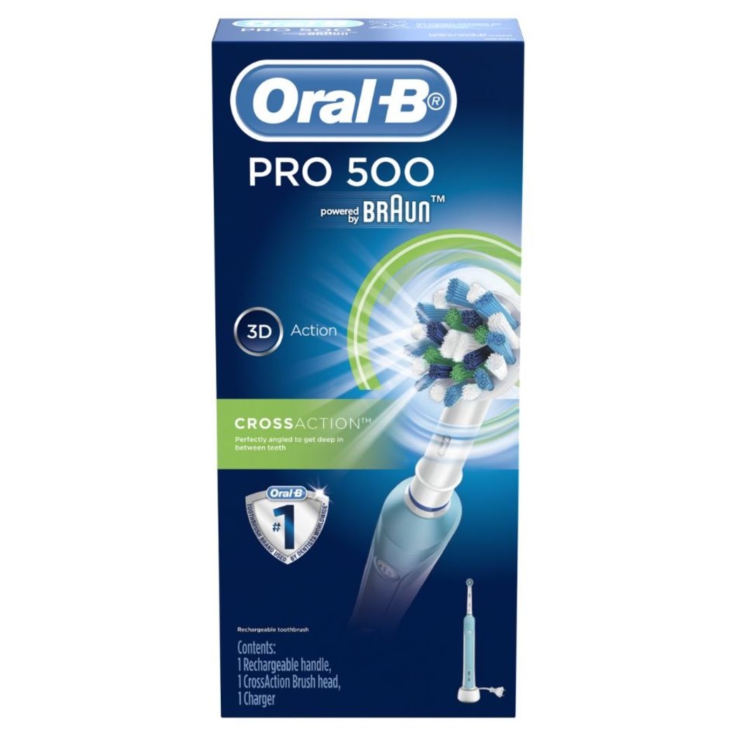 Bàn chải đánh răng điện Oral-B Pro 500 D16.513 - Hàng chính hãng 100%