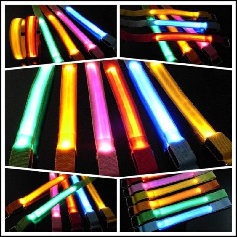 LED Reflective Light Arm Armband Strap Safety Belt For Night Running Cycling Hand Strap Wristband Wrist Bracelets Dropship