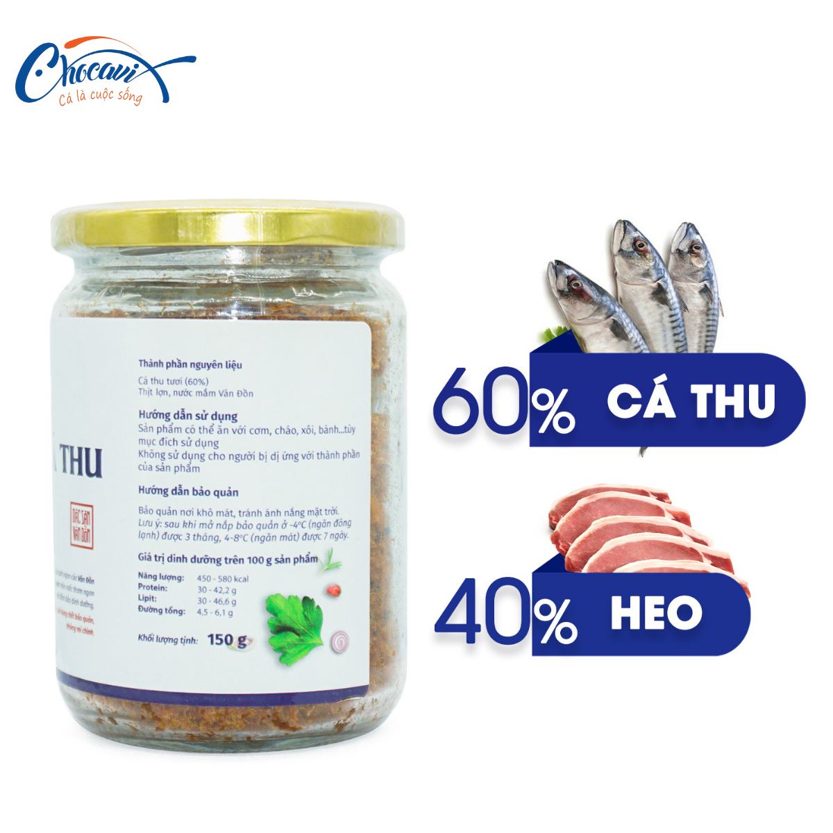 Hũ 150Gr Ruốc Cá Thu BAVABI Thực Phẩm Ăn Liền Đặc Sản Quảng Ninh