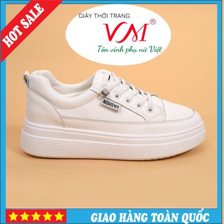 Giày Thể Thao Nữ, chiều cao 3CM, Da Thật Êm Ái, Bền Chắc Và Thời Trang - TT.P14106_TRẮNG