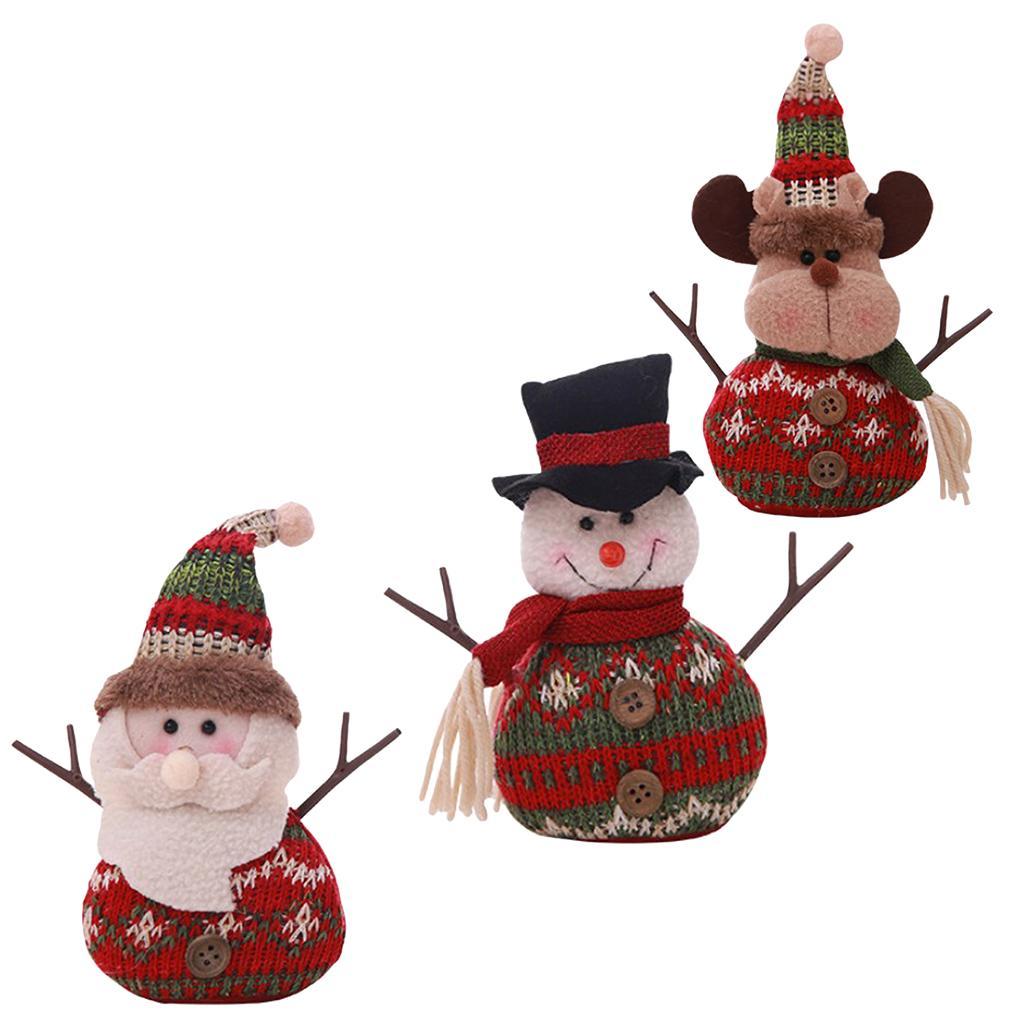 Christmas Knit Plush Doll Gift Toy Christmas Ornament Home Decor