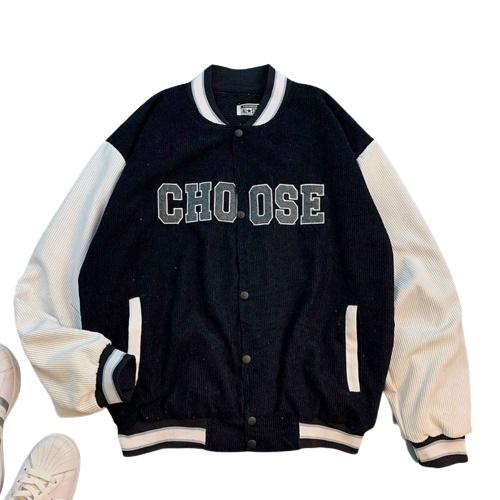 Áo Bomber Nhung Gân Thêu Chữ Chất Nhung Mịn Đẹp Form rộng Unisex Nam Nữ Couple CHOSE CHOSE