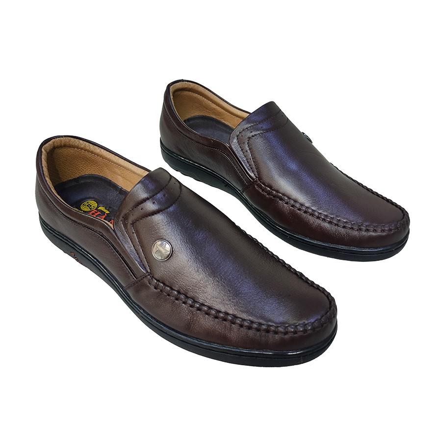 Giày Mọi Nam TiTi ĐÔ Da Bò Thật Cao Cấp GM2071a