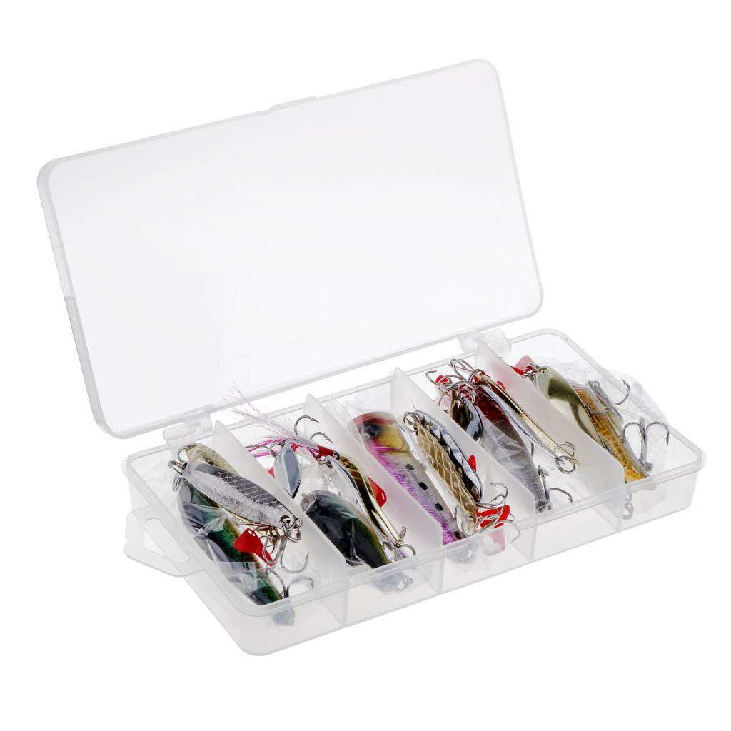 Fishing Lures Kit Mixed Hard Lures Spoon Baits and Accessories