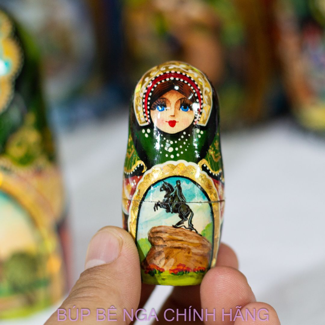 BỘ BÚP BÊ NGA MATRYOSHKA CAO CẤP 5 LỚP 18CM "PHONG CẢNH NƯỚC NGA" RẤT ĐẸP VÀ SANG TRỌNG