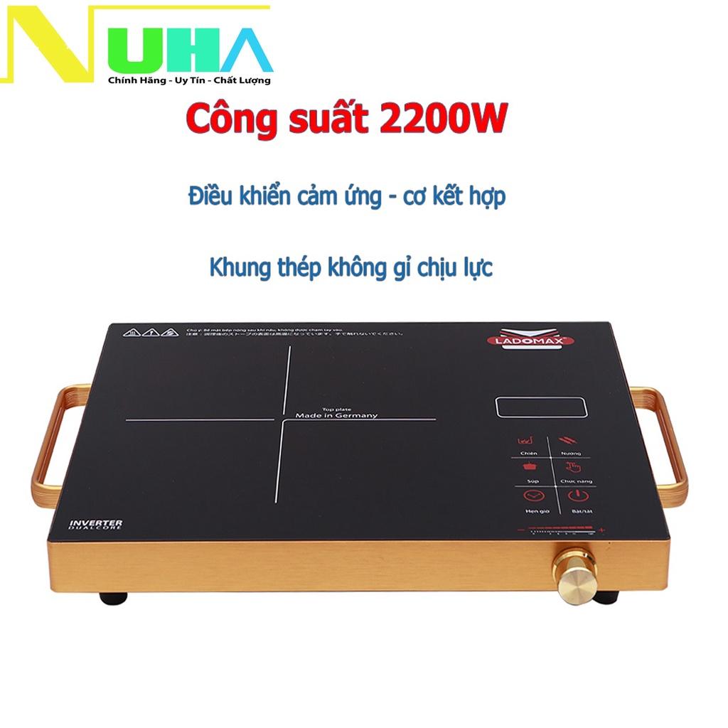 [Hàng chính hãng]Bếp Điện Hồng Ngoại Ladomax Ha666 khung tay cầm màu vàng, công suất 2200W