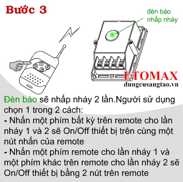 Công tắc điều khiển từ xa công suất lớn RC1A