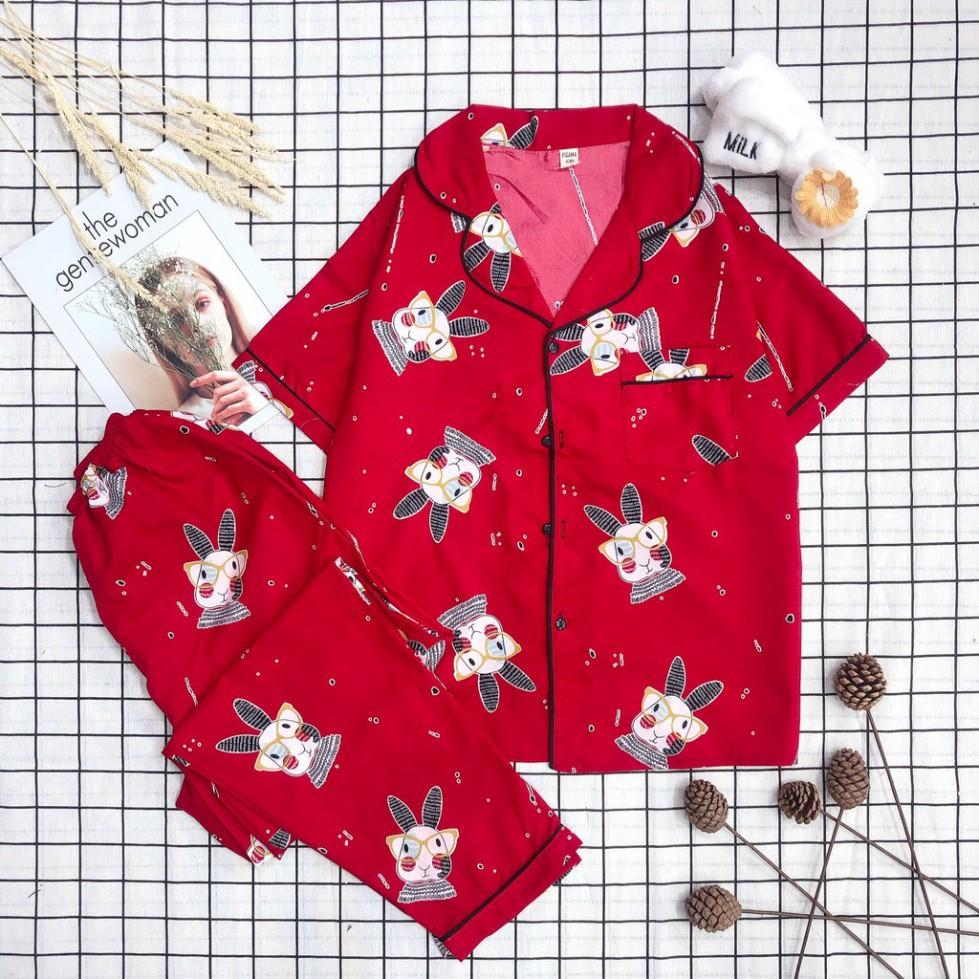 Bộ ngủ pijama tay ngắn quần dài siêu xinh