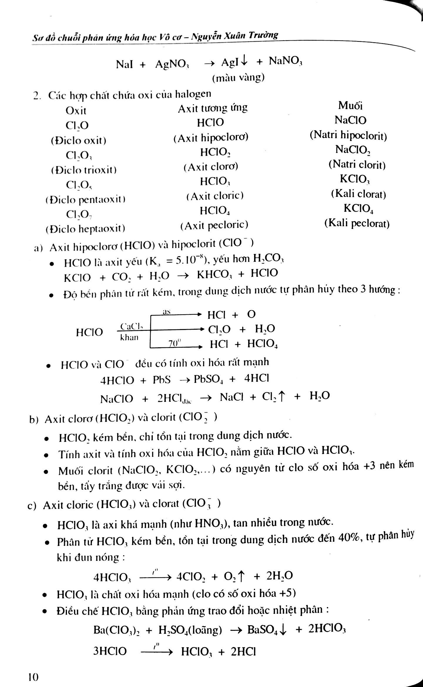 Sơ Đồ Chuỗi Phản Ứng Hóa Học Vô Cơ