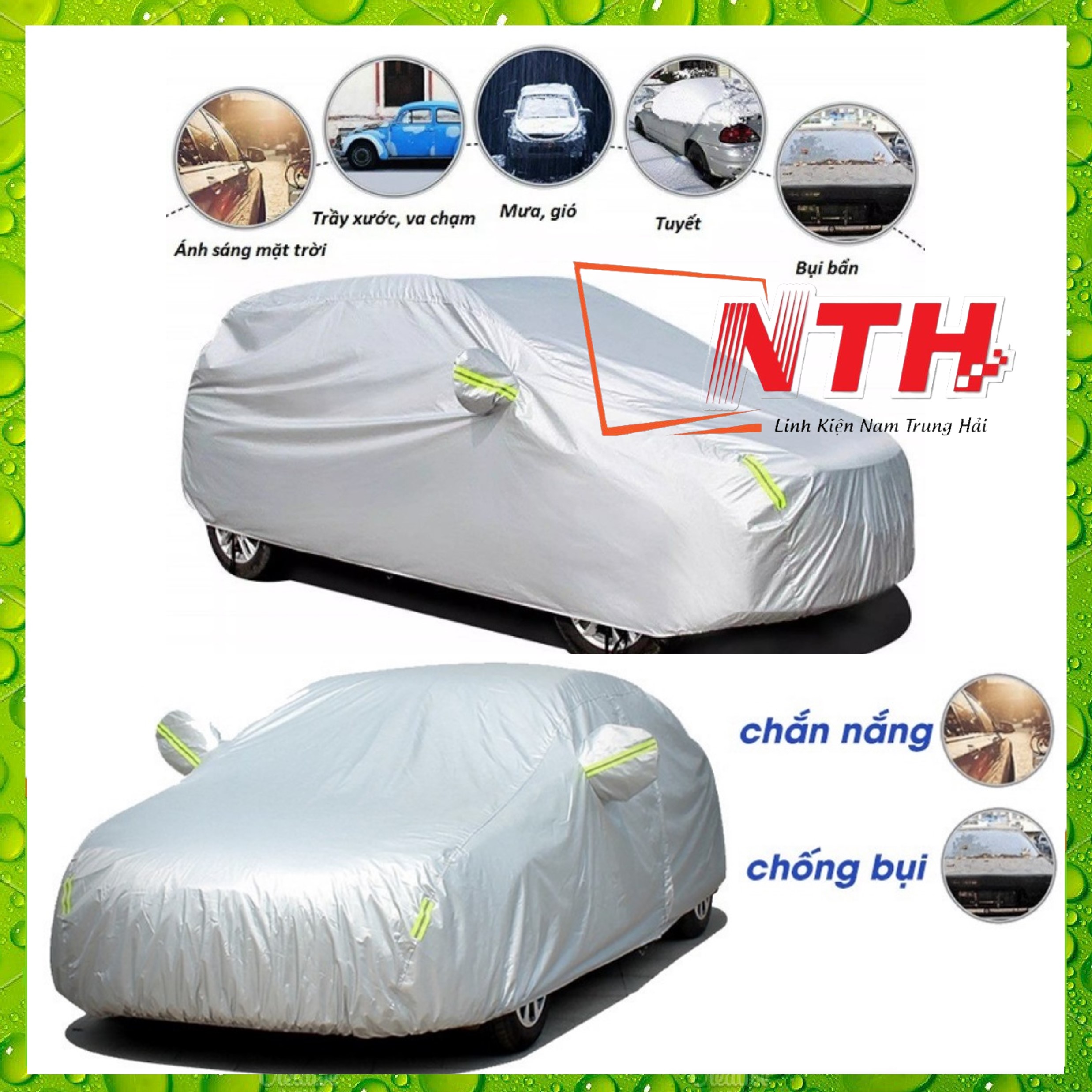 Trùm Xe Ô Tô 4 Chỗ Chống Nắng Che Mưa Cách Nhiệt Tốt