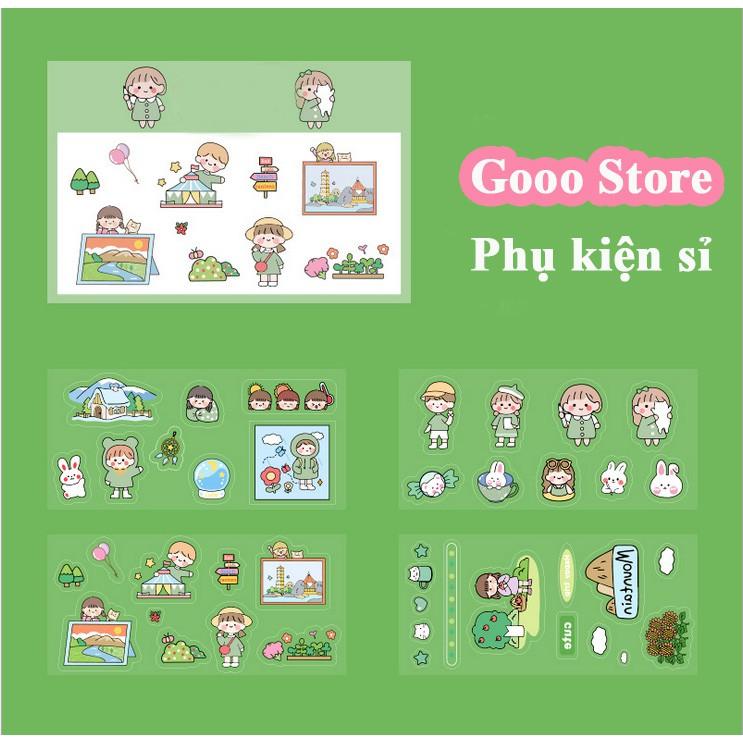 Sticker dán nhiều họa tiết hình ảnh dễ thương cute