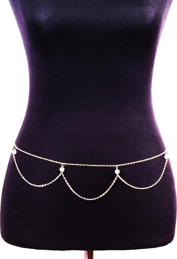 Thắt lưng dạng xích mix ngọc trai độc đáo