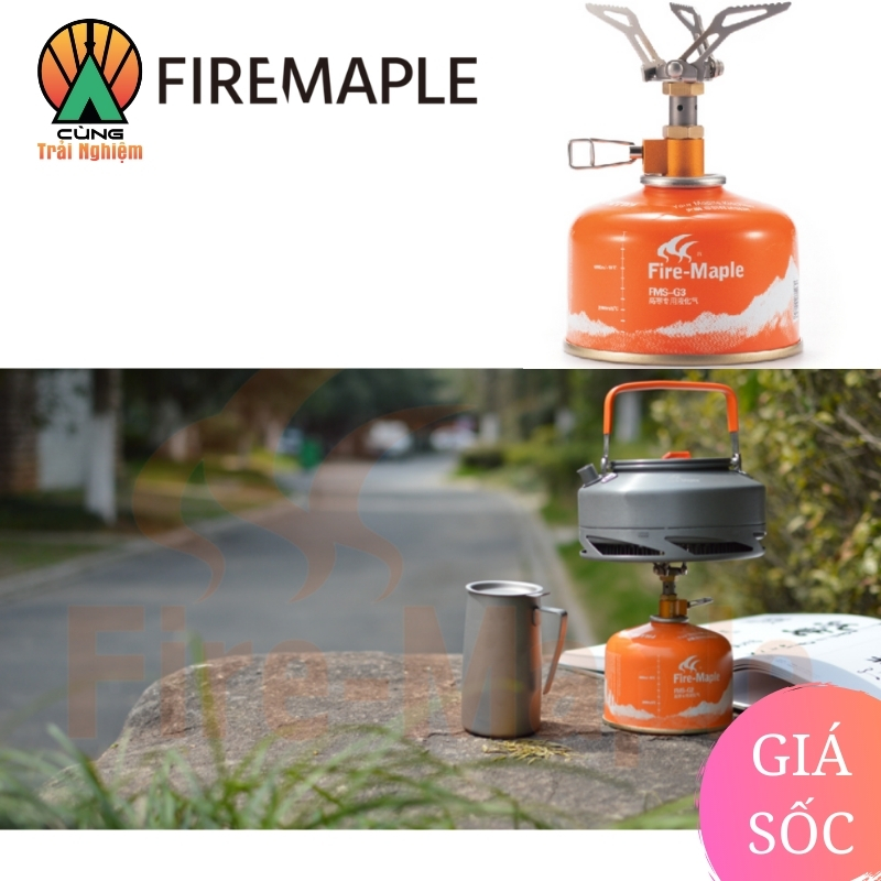 [CHÍNH HÃNG] Bếp Gas Dã Ngoại Điều Áp Mini Fire Maple FMS-300T Titanium Gọn Nhẹ Chuyên Dụng Dã Ngoại Cắm Trại