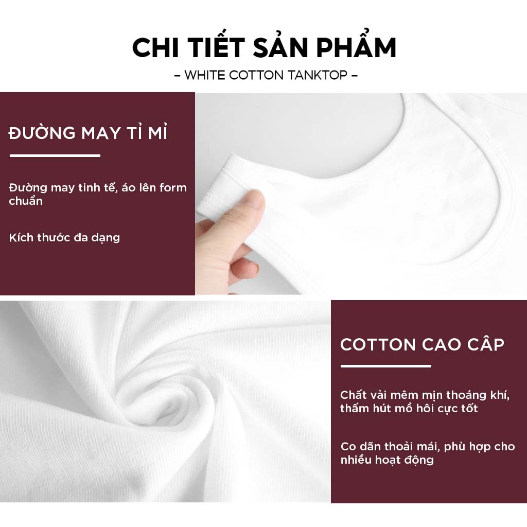 Áo thun ba lỗ nam, chất thun cotton mềm  mại, thoải mái, có size 4XL cho người 100kg- FORMEN SHOP- FMTT004