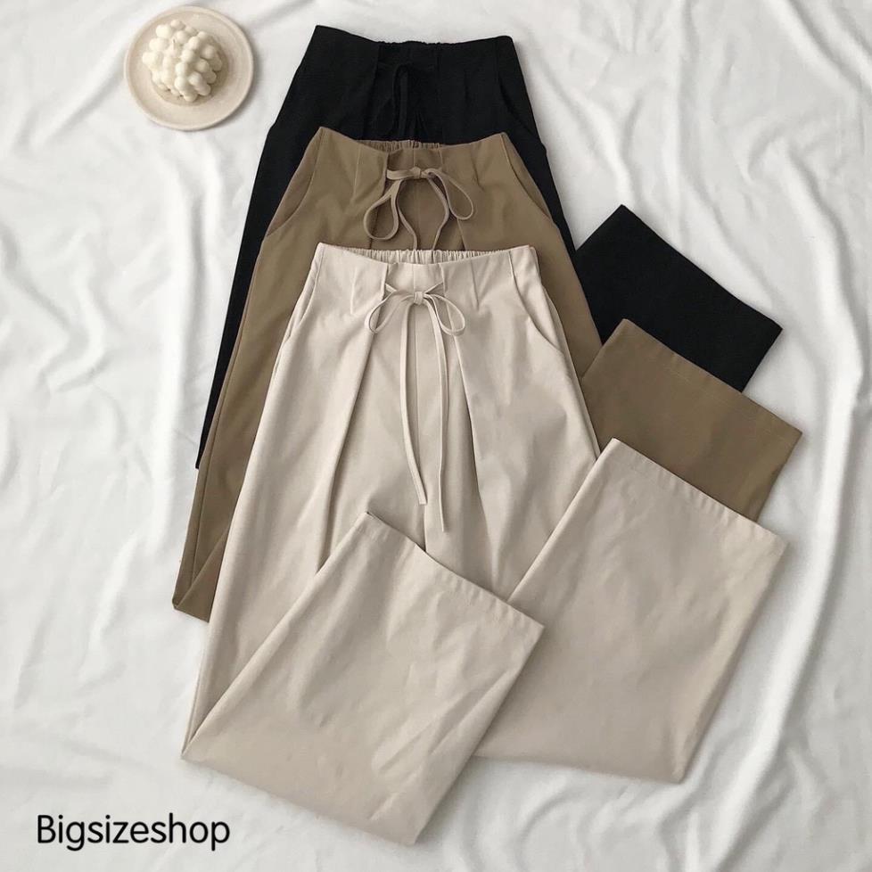 SOBIN BIG SIZE  QUẦN KAKI NỮ RÚT EO LƯNG CAO, QUẦN ỐNG RỘNG, SIÊU THOẢI MÁI, QUẦN DÀI NỮ