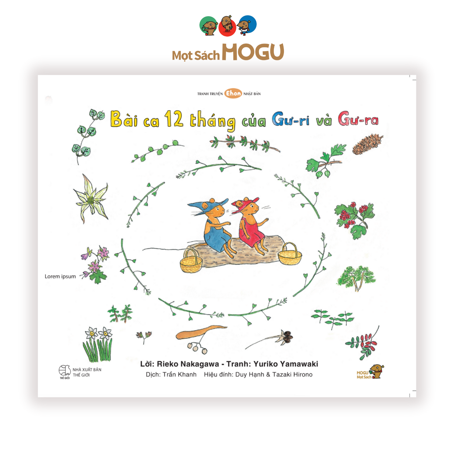 Ehon - Phát triển quan sát - Combo "Gư- ri , Gư- ra du ký" - cho bé 3-6 tuổi