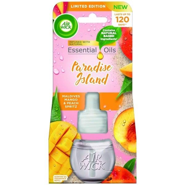 Chai tinh dầu cắm điện Air Wick Refill AWK2458 Maldives Mango &amp; Peach Spritz 19ml (Hương xoài Maldives, gió biển)