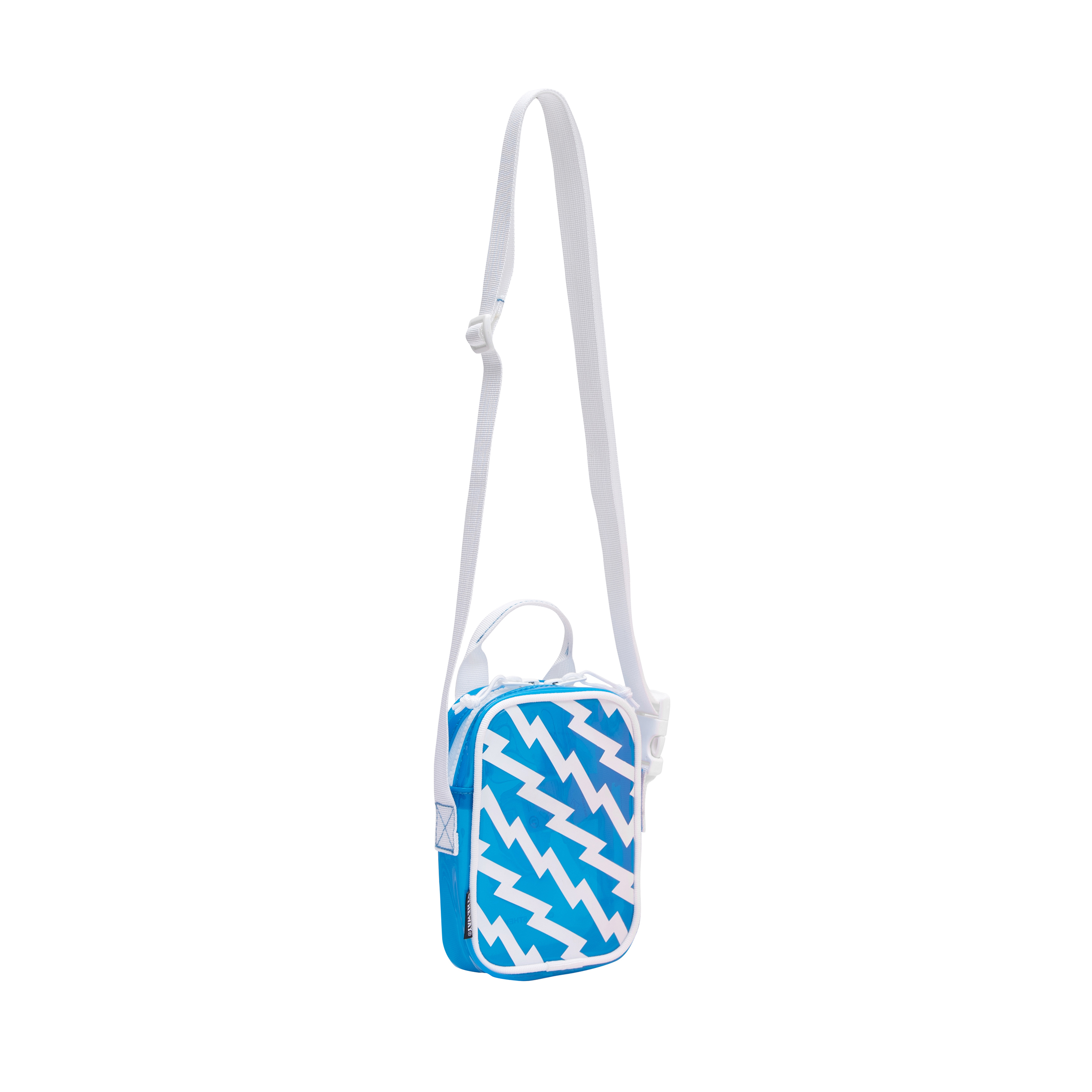 5THEWAY /plastic/ VERTICAL SHOULDER BAG in BLUE aka Túi Đeo Chéo Trong Suốt Xanh