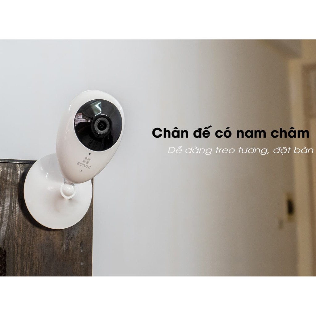 Camera chính hãng wifi Ezviz C2C chống nhiễu và chống ngược sáng kỹ thật số với độ bảo mật cao kèm thẻ nhớ 64GB- Hàng nhập khẩu (TẶNG KÈM ĐẦU ĐỌC THẺ NHỚ CAO CẤP)