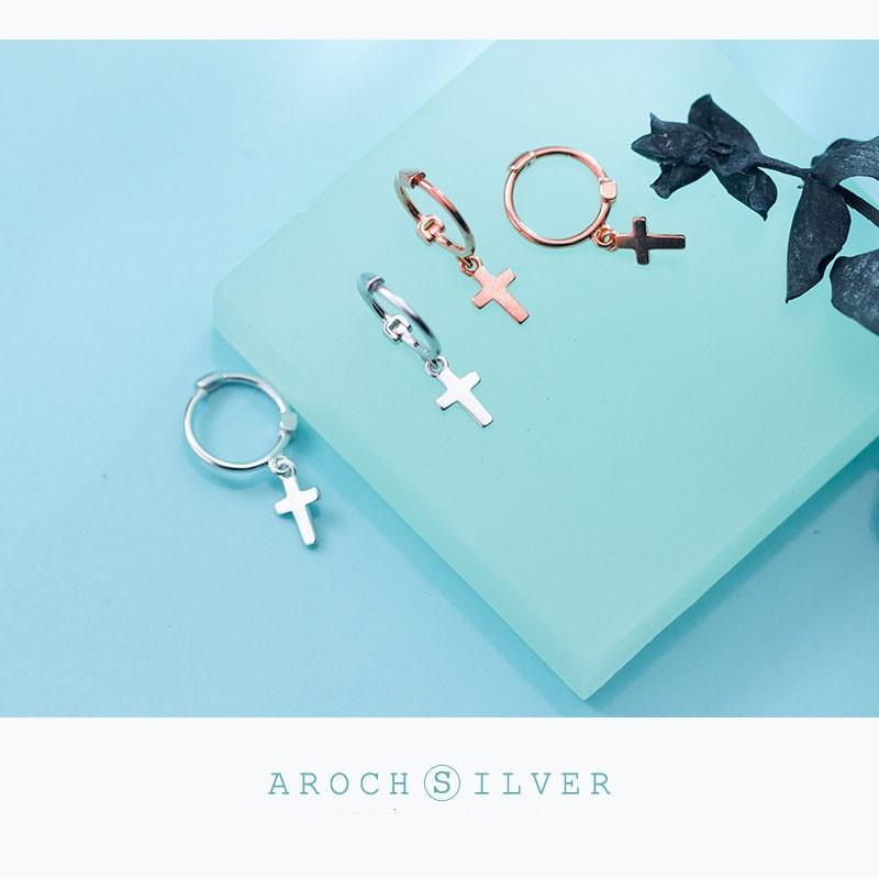 Khuyên tai bạc Ý s925 đinh tán xương cá E8534 - AROCH Jewelry