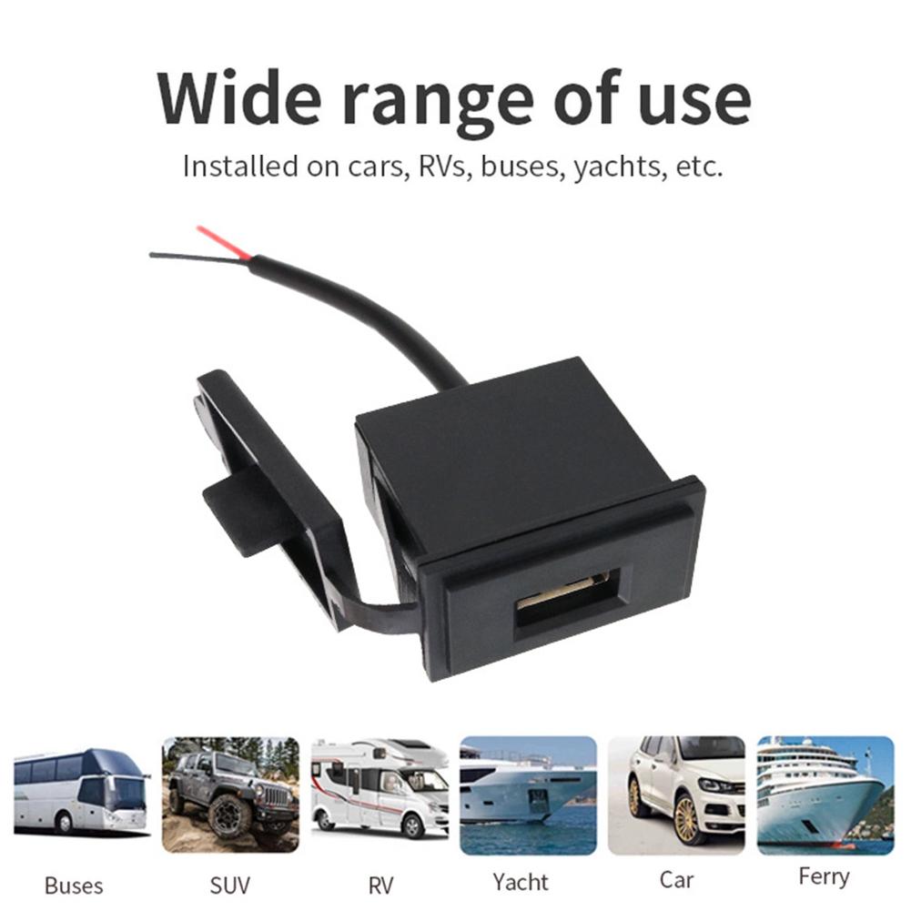 Ổ cắm bộ sạc USB mini 2.4A 12V cho xe máy tự động xe tải ATV xe hơi RV Bus Power Power Outlet cho tất cả các điện thoại