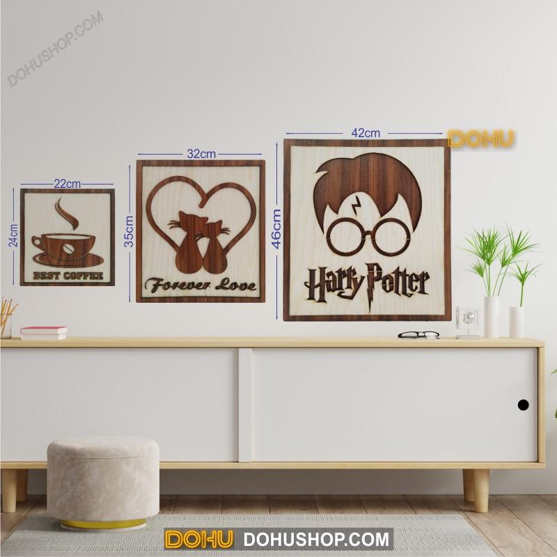 Tranh Gỗ Treo Tường Handmade DOHU003: Harry Potter - Thiết Kế Đơn Giản, Độc Đáo, Sang Trọng