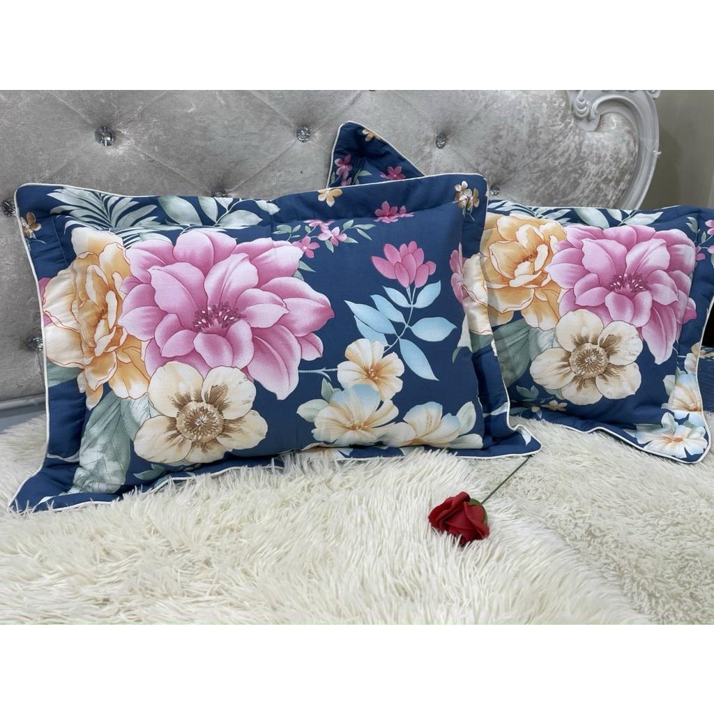 Vỏ Gối Nằm 100% Cotton Hàn Loại Đẹp Lót Bông Kích Thước 45x65cm