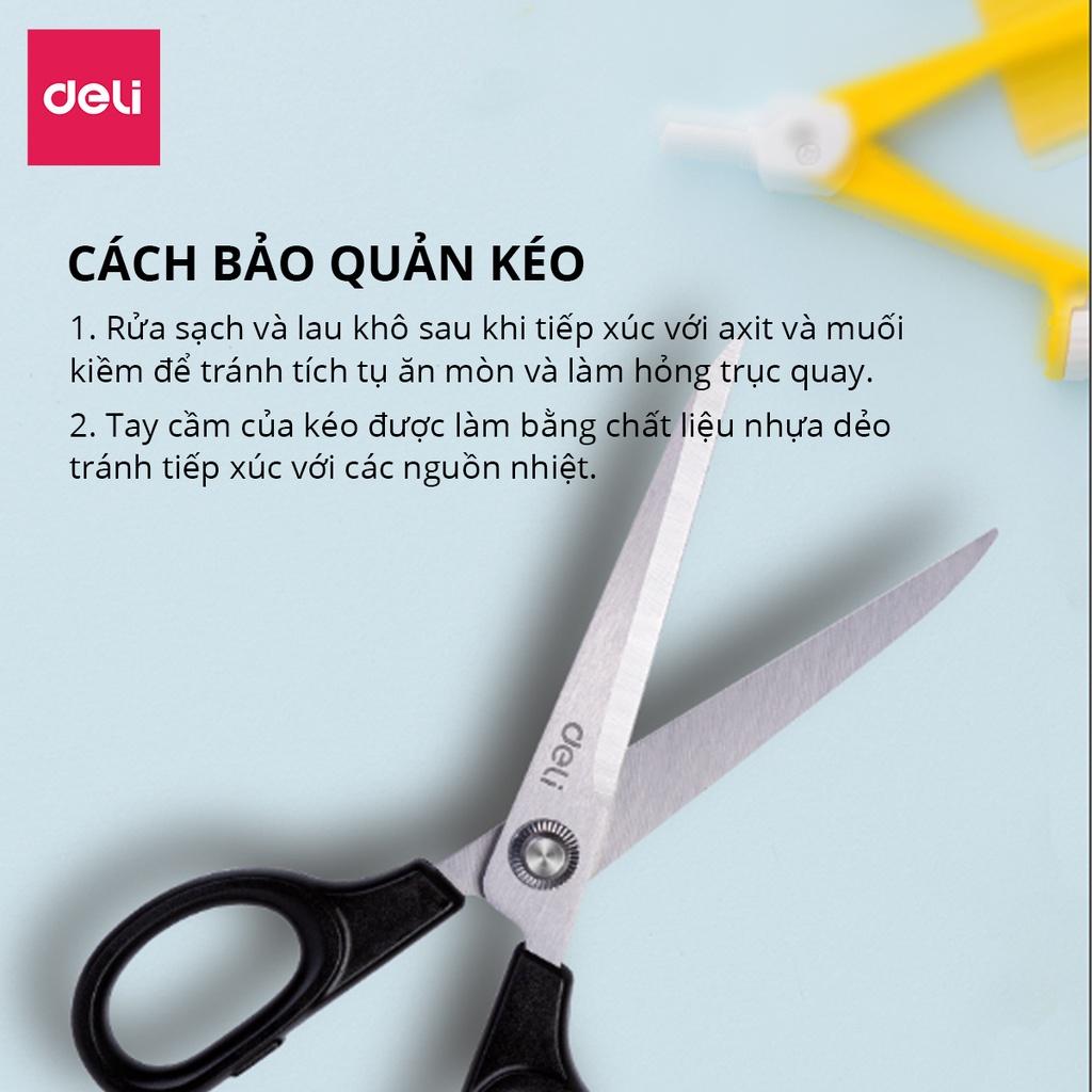 Kéo Văn Phòng Học Sinh Thủ Công 178mm Deli - 6013