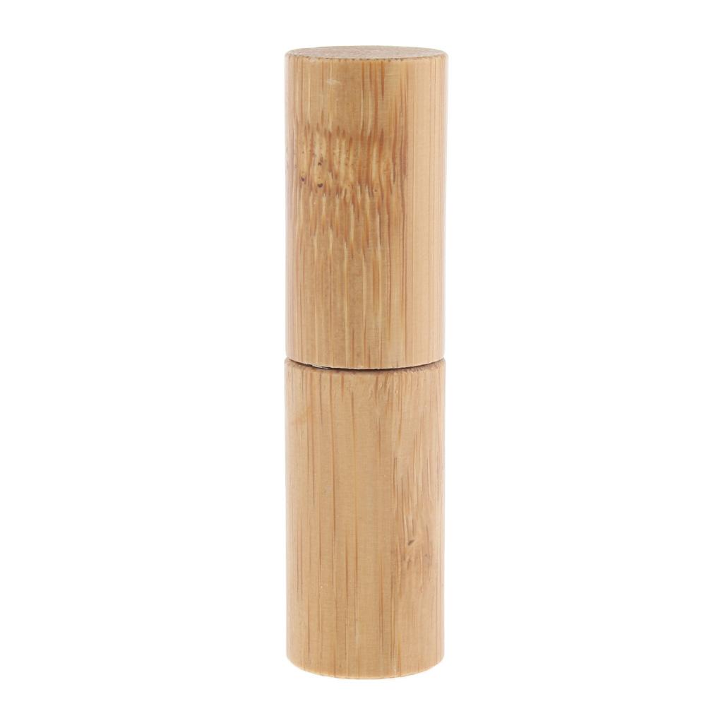 5/10ml Natural Bamboo Refillable Empty  Essential Oil Roll On Bottles