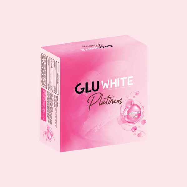 Combo 2 Hộp Sủi Trắng Da Gluwhite Platium Giúp Da Trắng Hồng Rạng Rỡ