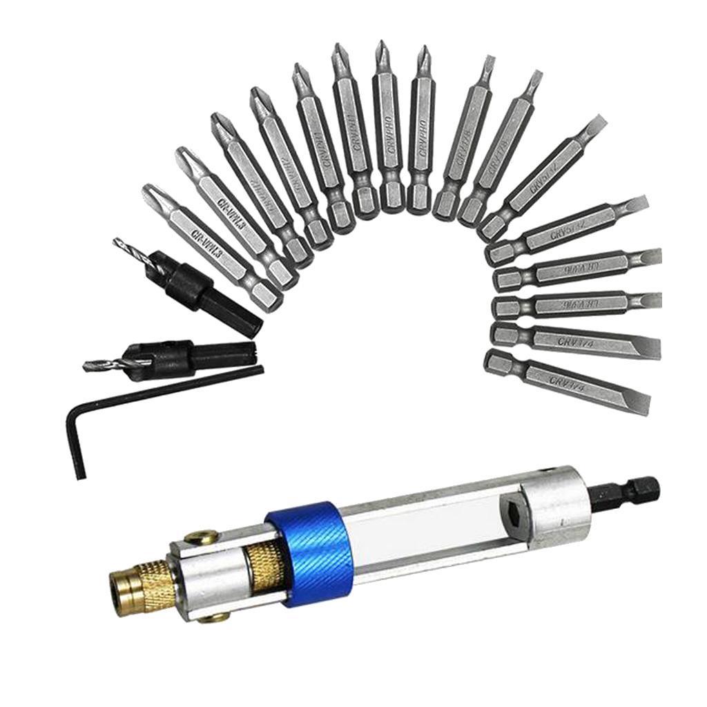 20pcs Multi Screwdriver Set Drill Driver Countersink Bits & Wrench
