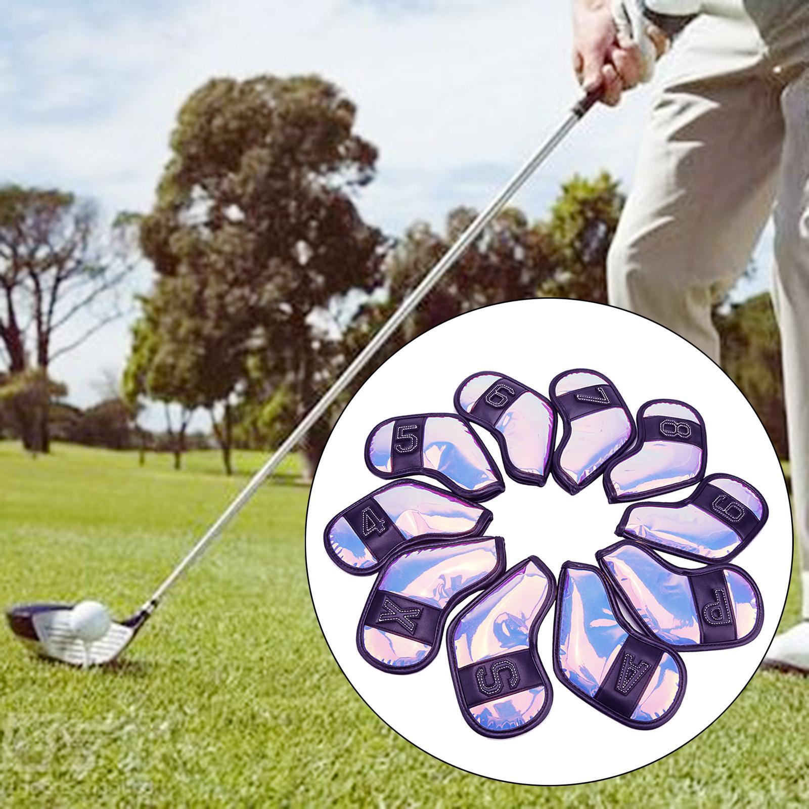 10Pcs Club Head Covers with Number Embroidery Golf Iron Headcover