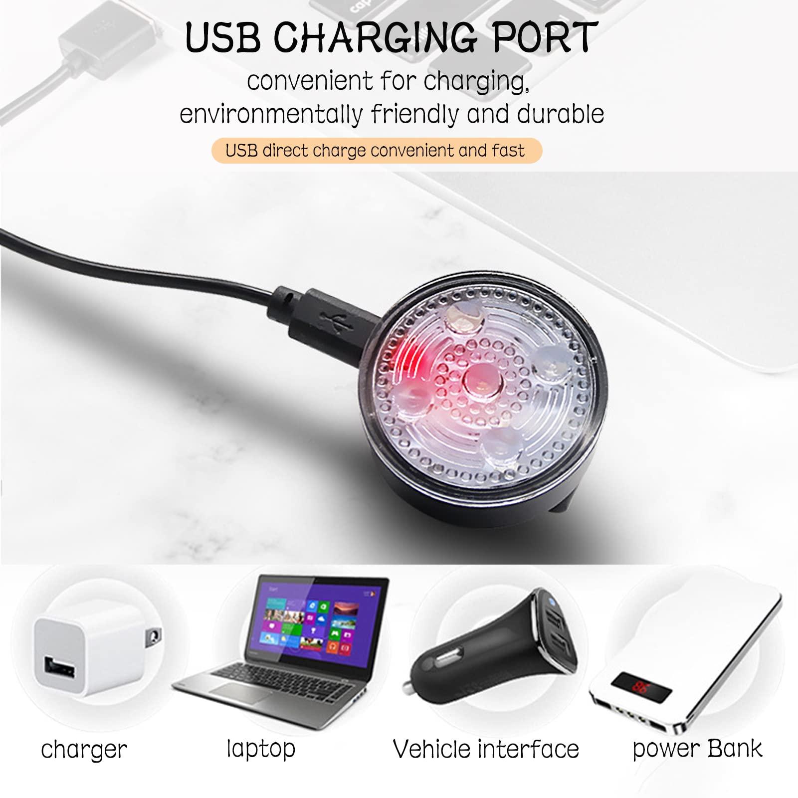 Đèn đèn LED Đèn chạy đèn LED Ánh sáng an toàn cho cuộc đua với 6 chế độ chiếu sáng ánh sáng nhấp nháy đèn vú Clip Stroboscope USB Refill Lamp