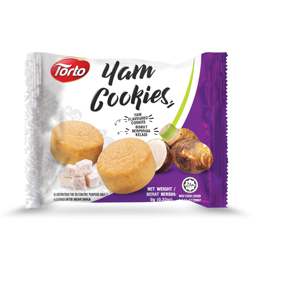 Bánh quy Khoai Mỡ White castle nhập khẩu Malaysia 144g Torto Asian Cookies Yam Cookies