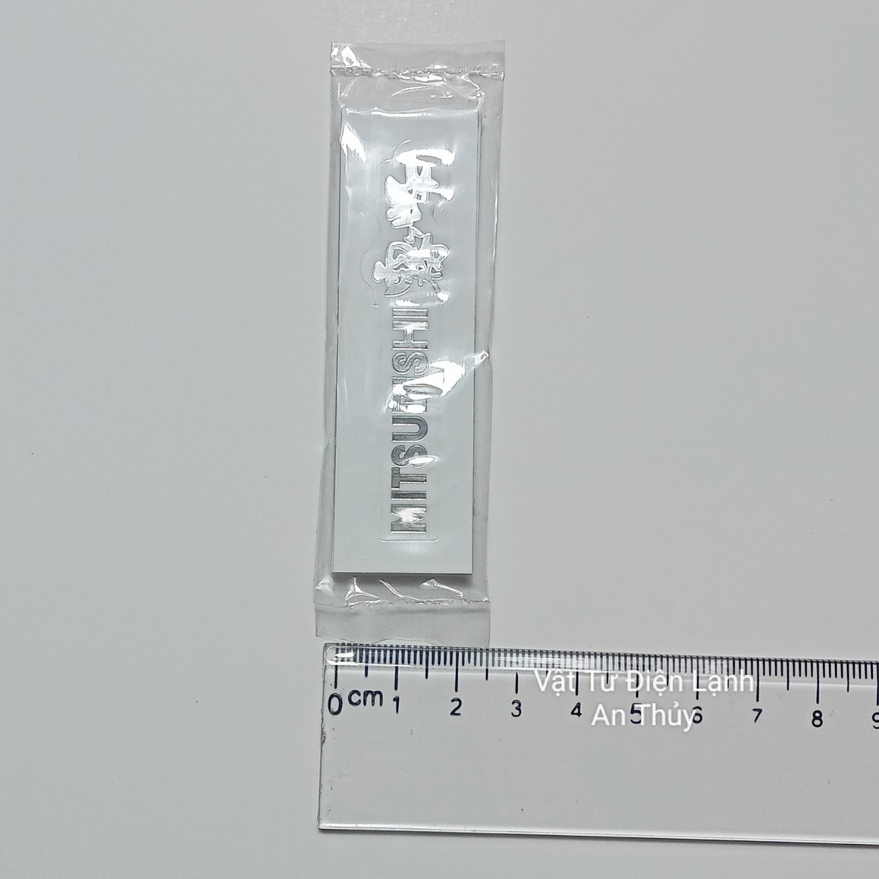 Combo 10 tem MITSUBISHI dán đầu lạnh chữ bạc - Tem dán mặt lạnh điều hòa, Tem dán mặt lạnh máy lạnh, Tem decan điều hòa