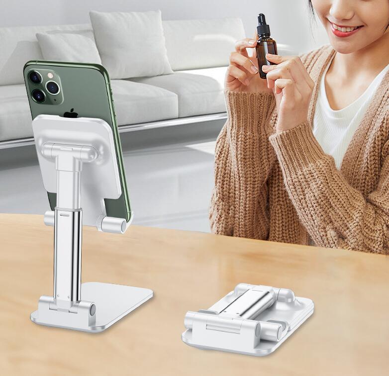 Adjustable Phone Holder Foldable Tablet Stand Mobile Phone Mount Compatible with All Smartphones