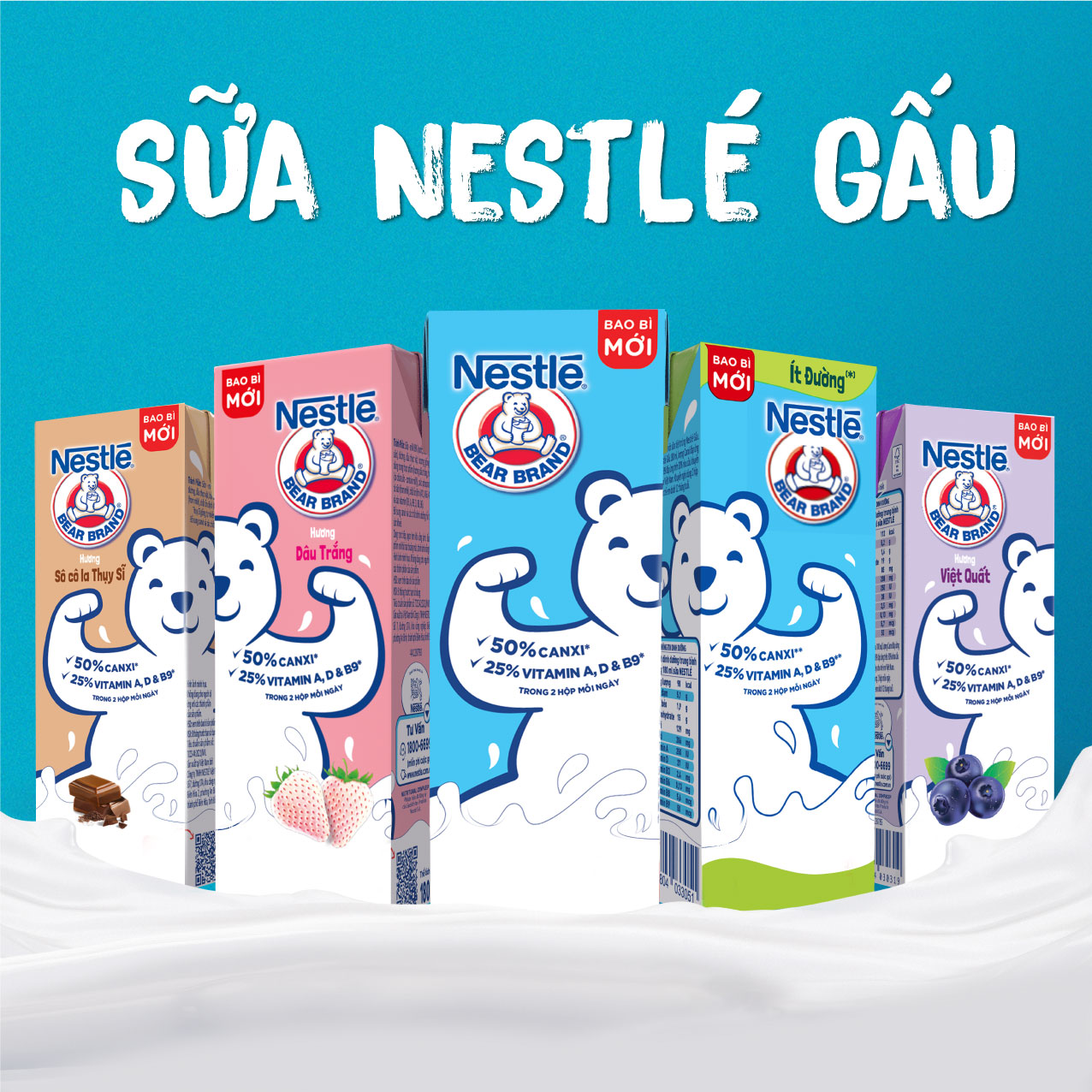 Thùng 48 Hộp Sữa Nestlé Gấu Có Đường 12(4x115ml)