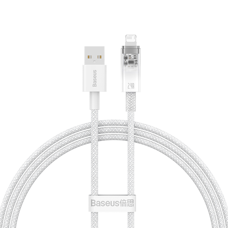 Cáp Sạc Nhanh USB to iP Baseus Explorer Series Fast Charging Cable with Smart Temperature Control (Hàng chính hãng)