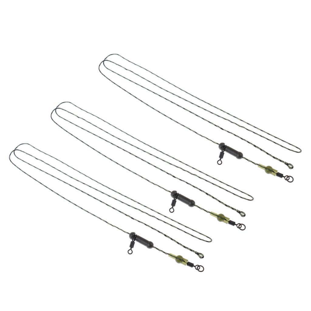 Lot 3x Hair Rigs Carp Rigs Braided Thread Fishing Terminal Tackle Lead Clip Quick Links Swivels Boilies Carp Fishing Accessories