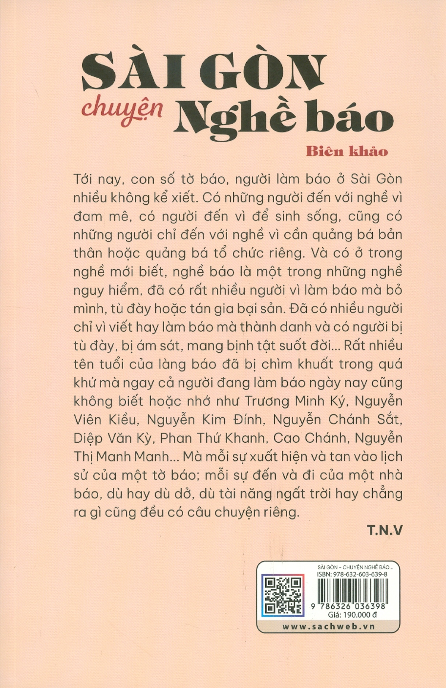 Sài Gòn Chuyện Nghề Báo - Biên Khảo
