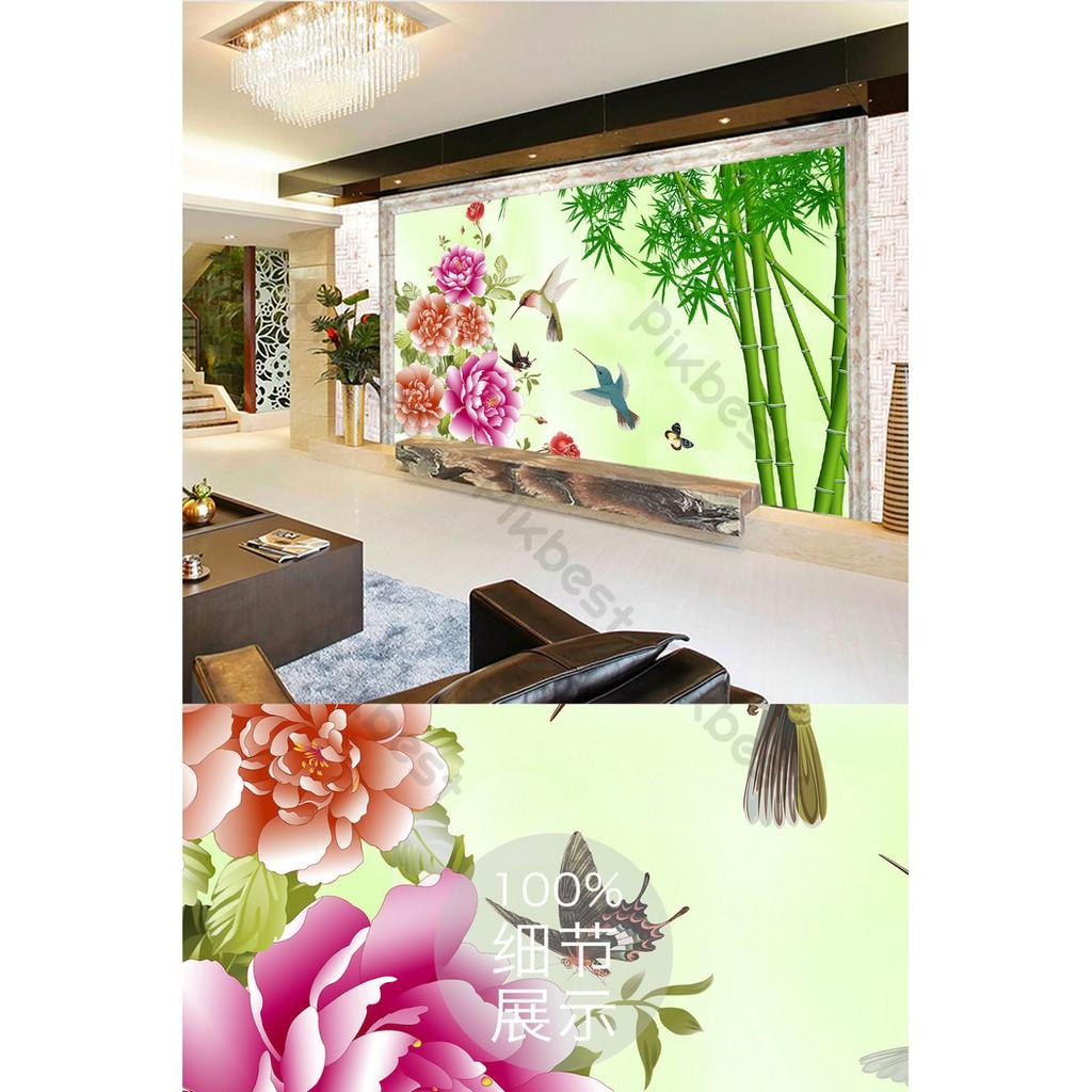 Tranh dán tường Tranh 3d dán tường - Tre Xanh