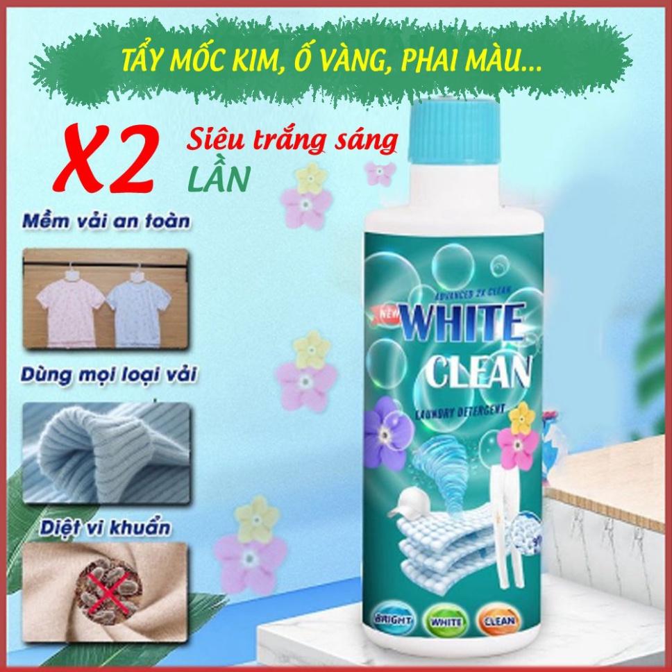 Tẩy trắng quần áo White Clean, Tẩy Mốc, Tẩy Ố Vàng Quần Áo - Dùng Cho Cả Vải Trắng Và Màu 500ml