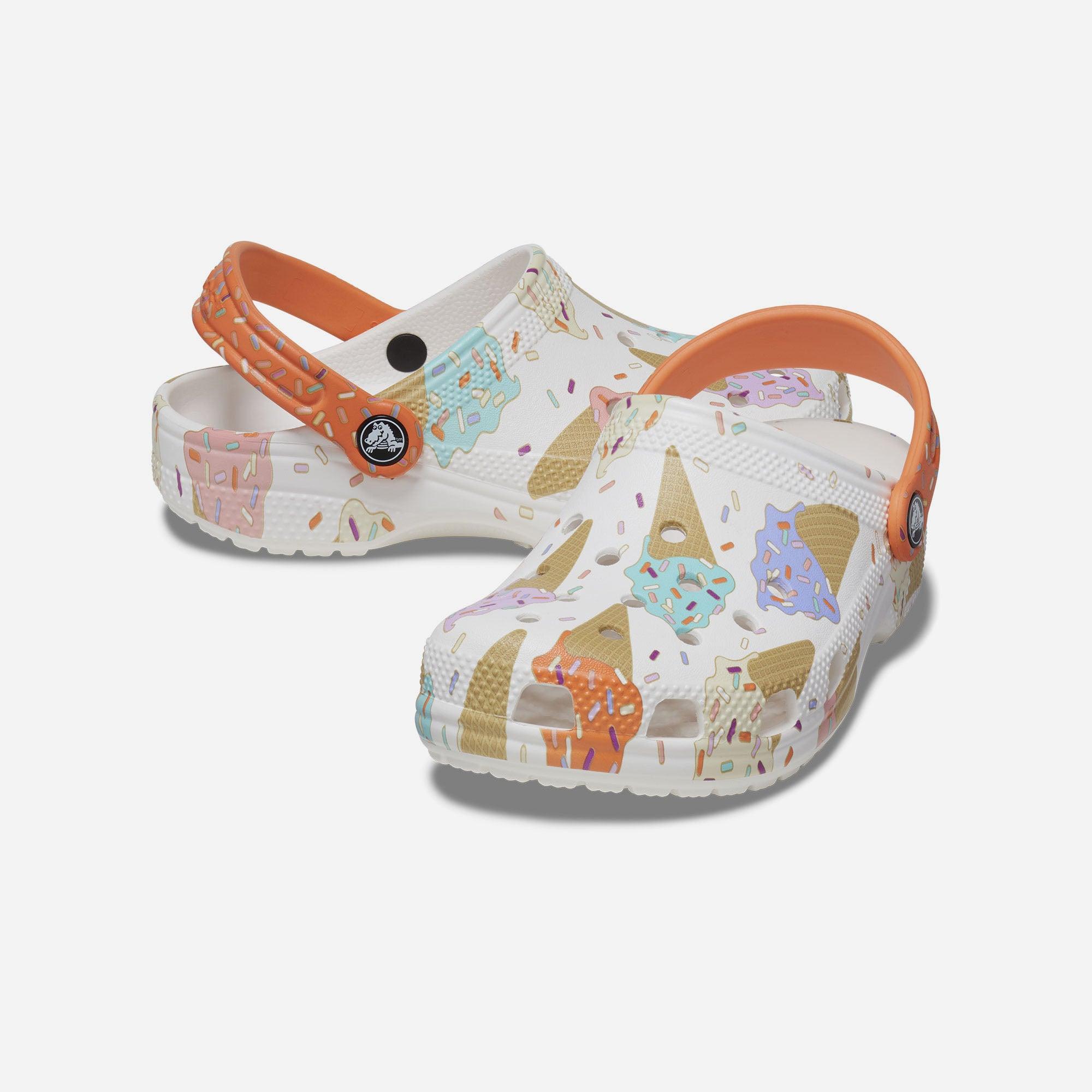 Giày lười trẻ em Crocs Classic Ice Cream Graphic - 208575-94S (&gt;3 tuổi)