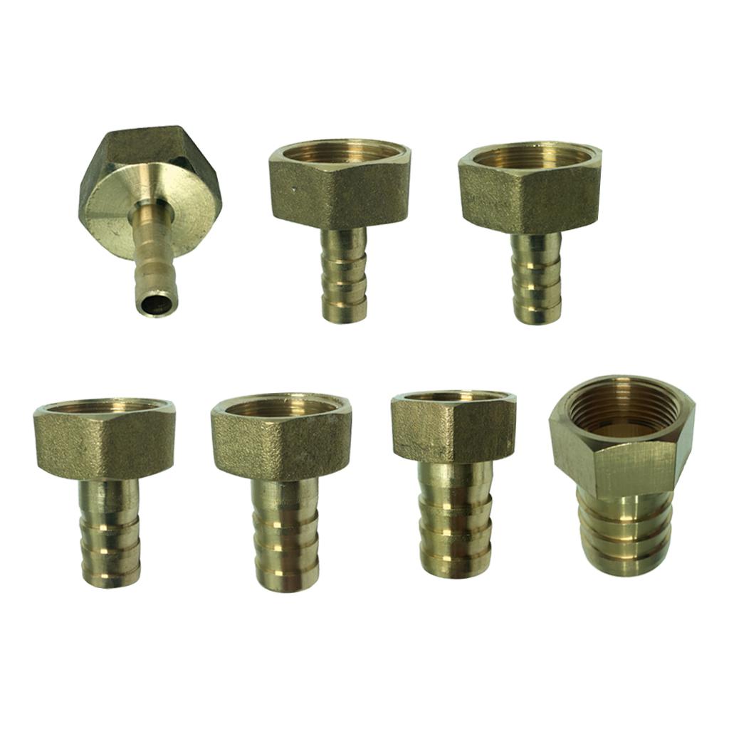 Brass Pipe Fitting Coupler Connector - Hose Adapter  DN20 8-25mm Dia- Solid, 7 Sizes