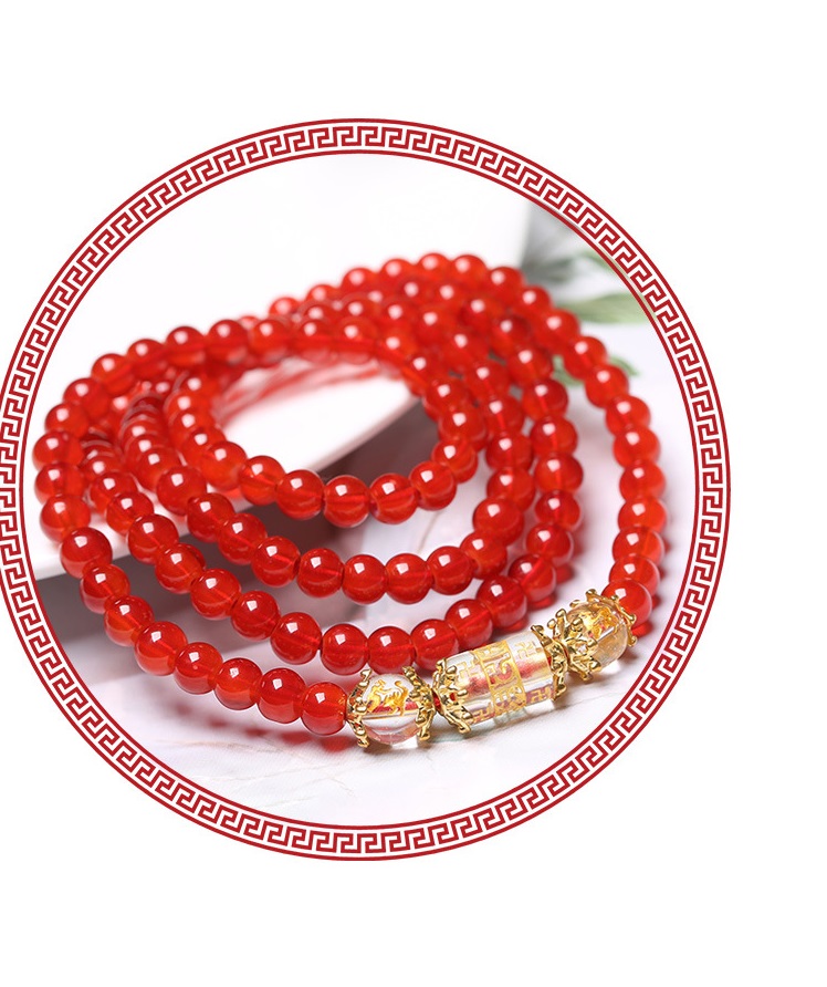 Vòng tay nữ thời trang giả đá siêu đẹp tràng 108 hạt may mắn bình an, hạt 6-8mm
