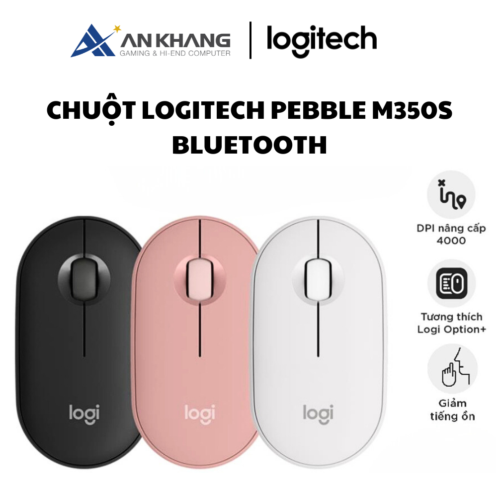 Hình ảnh Chuột Bluetooth Logitech M350s Pebble 2 Silent - Mỏng nhẹ, Nút tùy chỉnh, Easy-Switch, 4000DPI - Hàng Chính Hãng