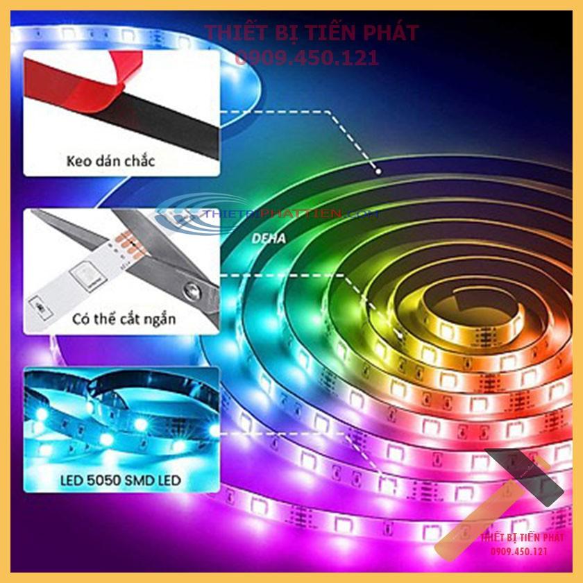 Đèn Led Tiktok RGB 5050 DIY Đổi Được 16 Màu, Được Bọc Keo Silicon, Setup Phòng